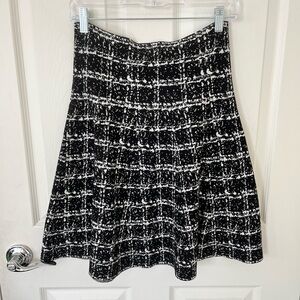 Max Studio Black and White A-Line Skirt